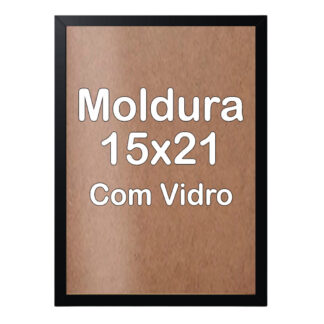 Moldura Quadro Laqueada A5 15x21cm com Vidro