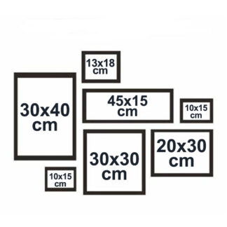 Kit Moldura Quadro Laqueada 7 peças com Vidro