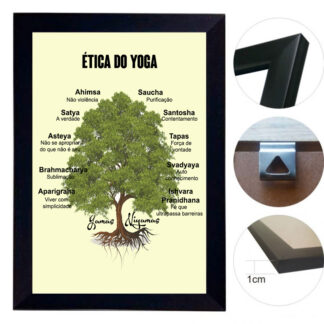 Quadro Decorativo A4 21x30cm em Madeira com Vidro - QD19